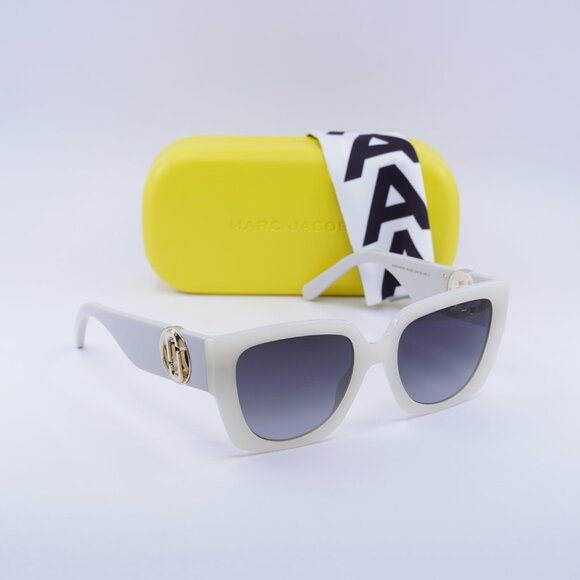 Marc Jacobs MARC 687/S 0SZJ 9O Square Sunglasses - Ivory\Dark Gray Gradient - Picture 5 of 10